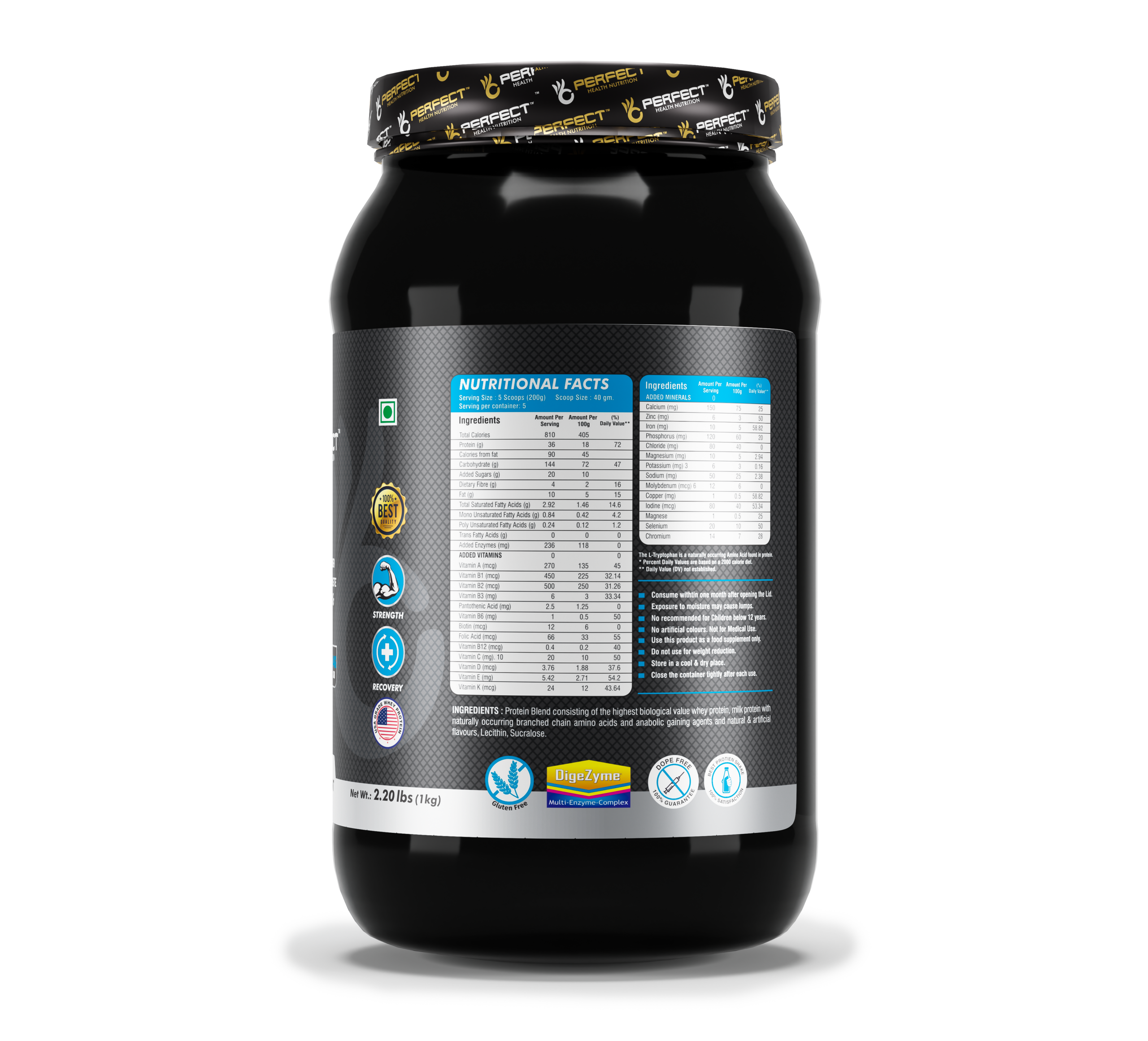 "Perfect Health Nutrition Incredible Bulk - Extreme Weight Gainer - Image 2