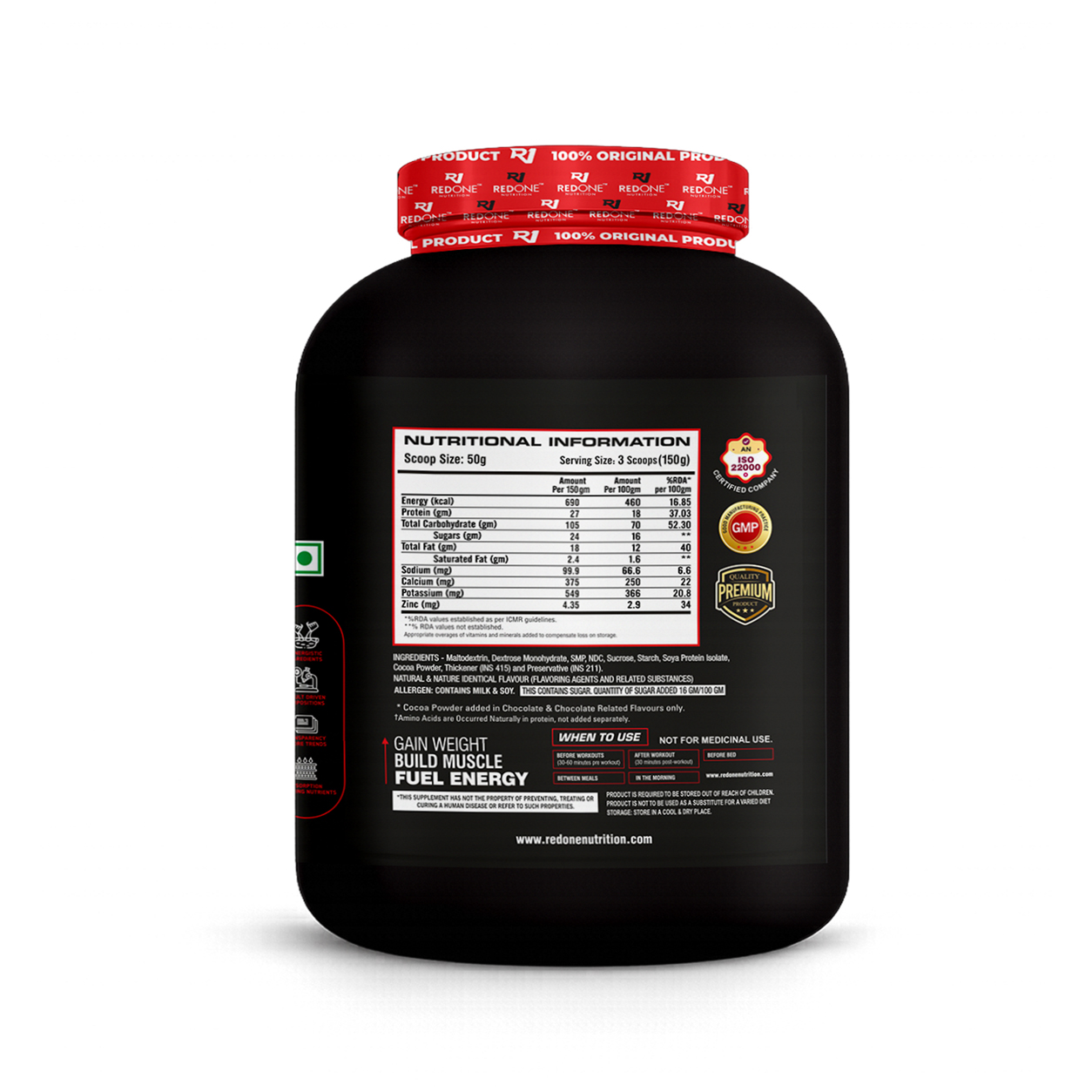 Redone Nutrition Pro Series Muscle Mass Gainer (6 LBS / 2.7 KG) - Image 3
